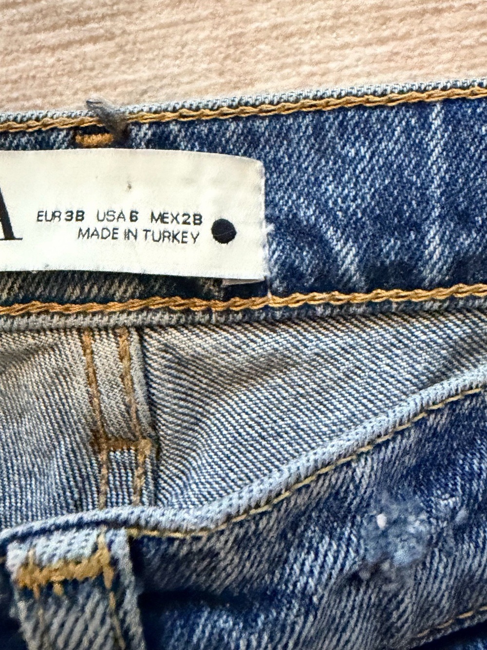 Zara Blue Kick Flare Jeans Size 6 - Picture 3 of 9
